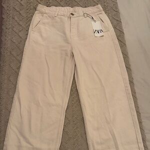 Zara Beige Casual Trousers